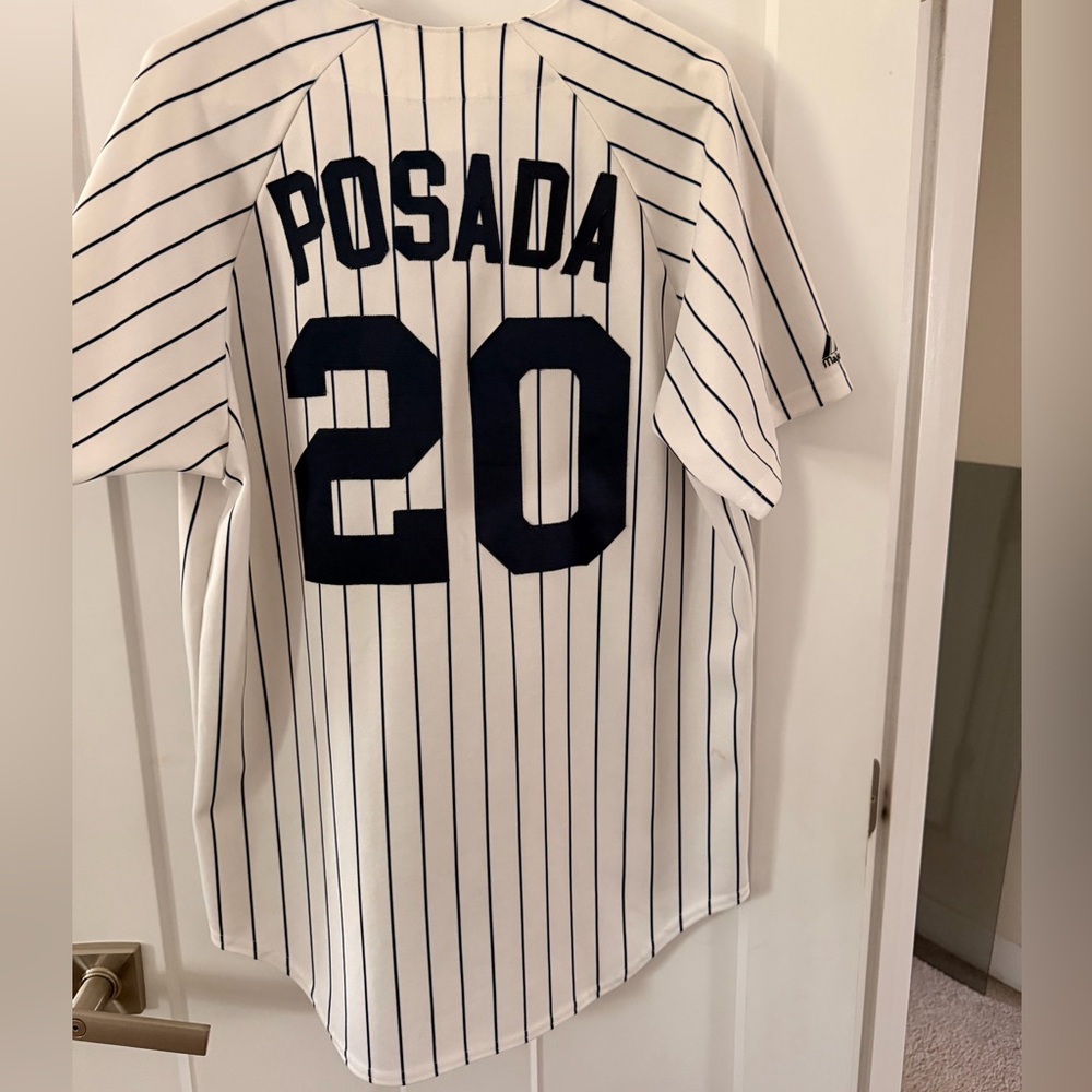 Majestic New York Yankees Jorge Posada Jersey #20